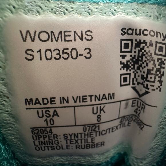 Saucony Everun Guide 10 size 10 Womens Running Shoes Sneakers Blue Pink - Picture 11 of 12